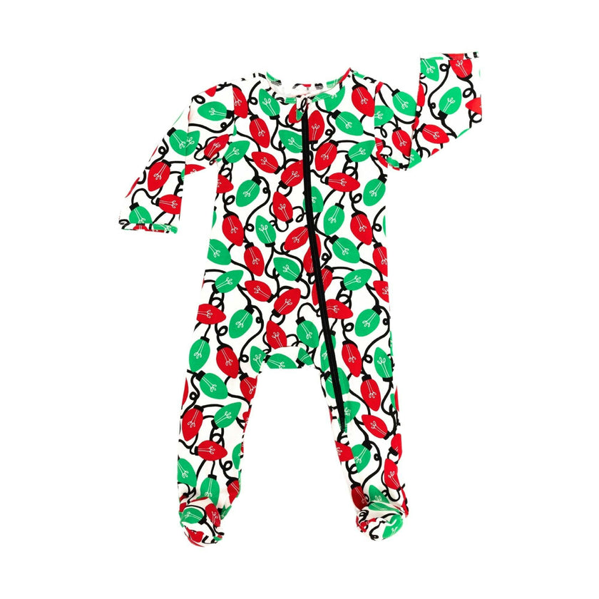 Zippered Footed Onesie, Multi