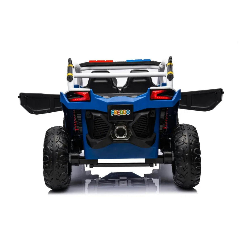 24V 4x4 Freddo Storm Police UTV 2-Seater for Kids with Lights & Sirens for Action-Packed Adventures