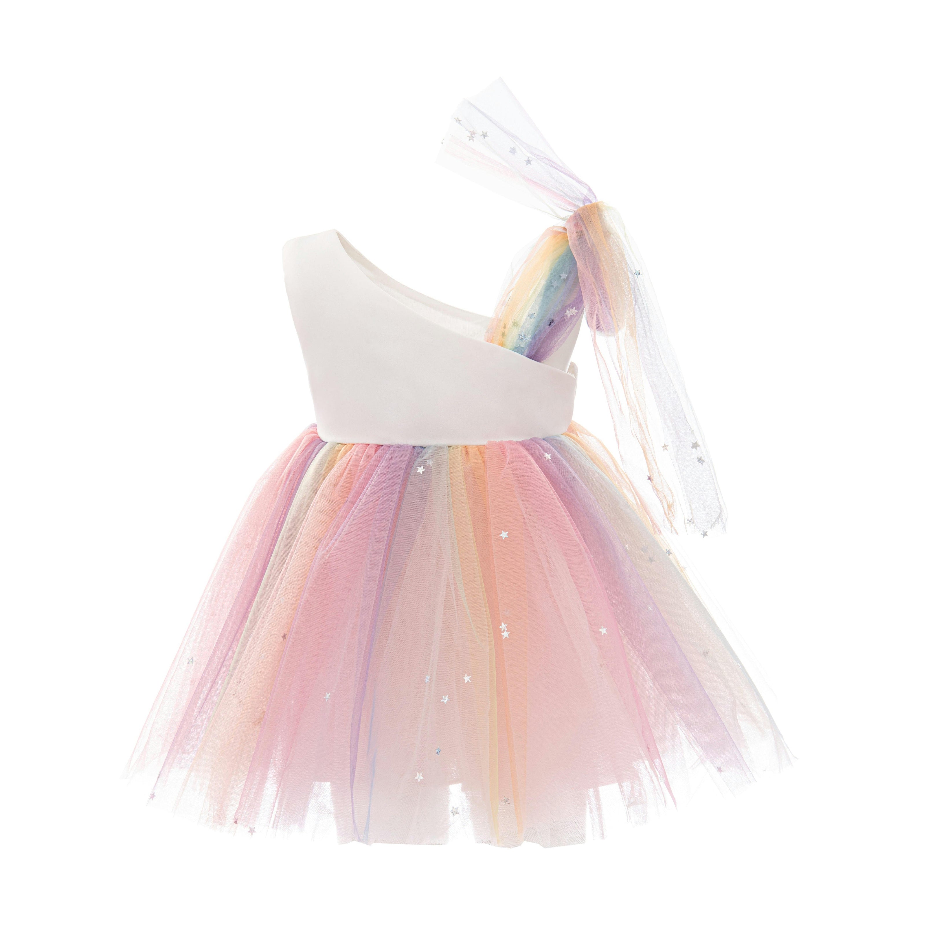 White Pastel Tulle Party Dress
