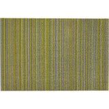 Skinny Stripe Shag Floor Mat, Citron