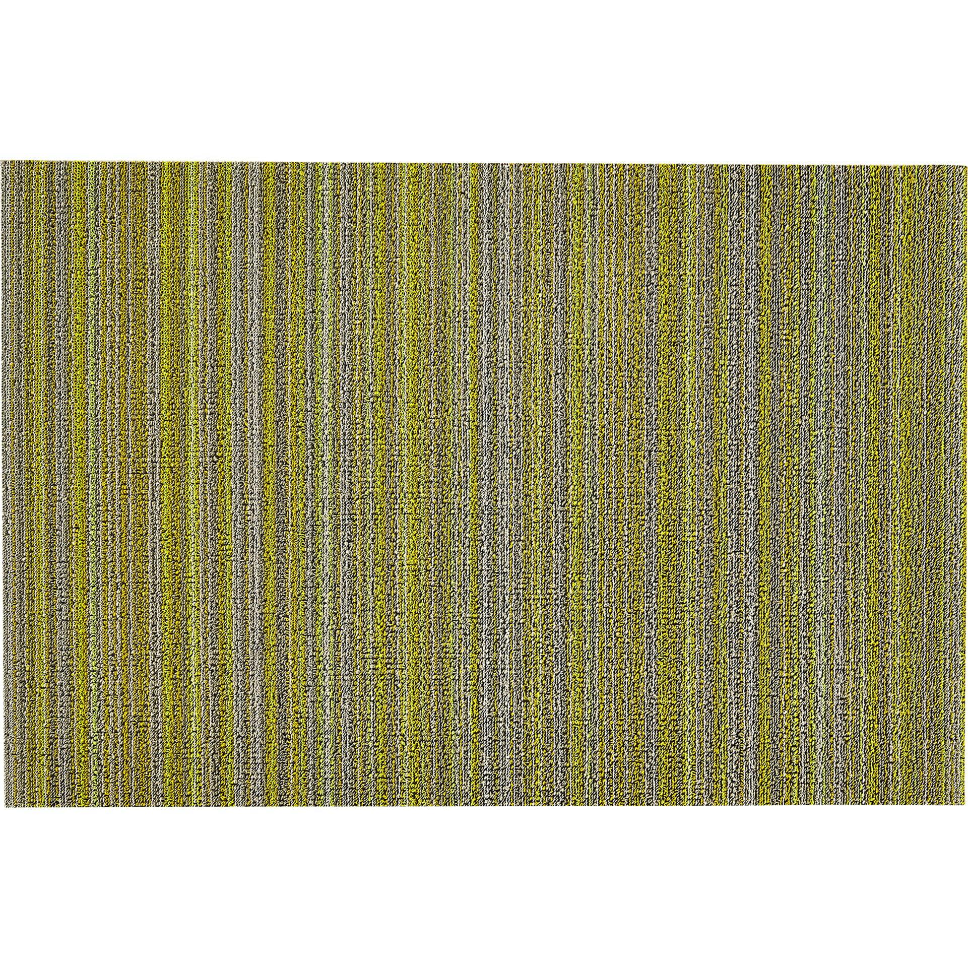 Skinny Stripe Shag Floor Mat, Citron