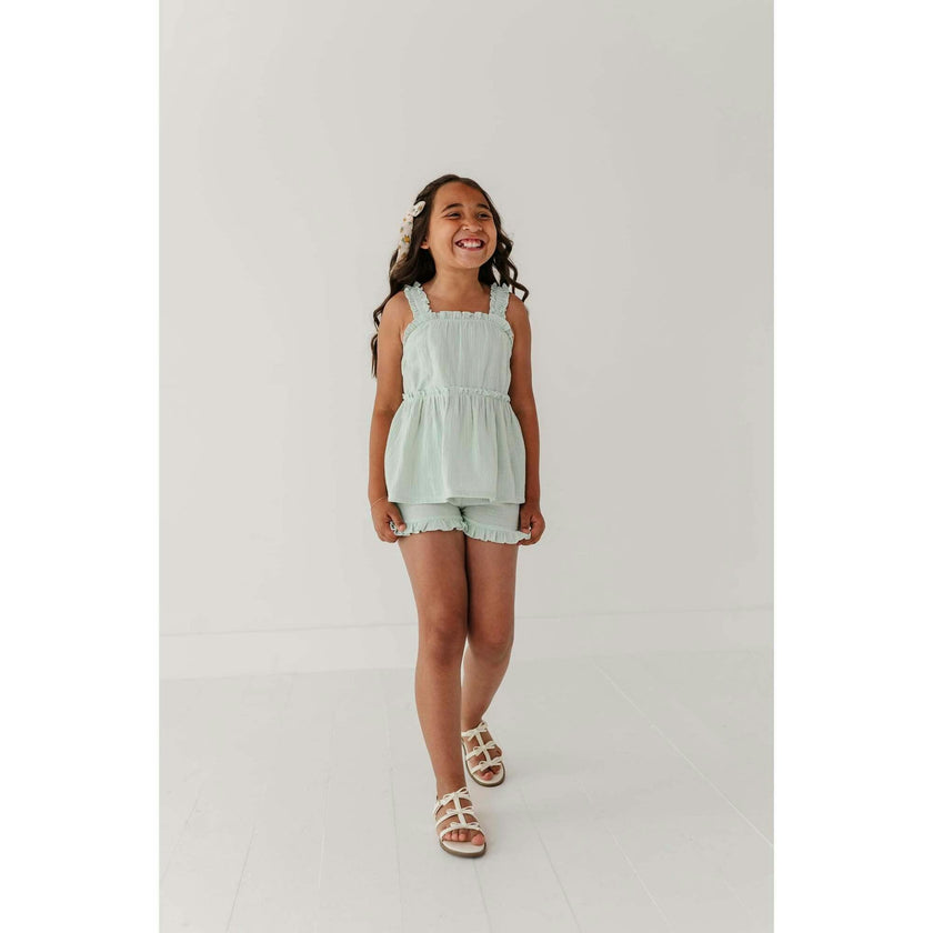 Ruffle Gauze Tank