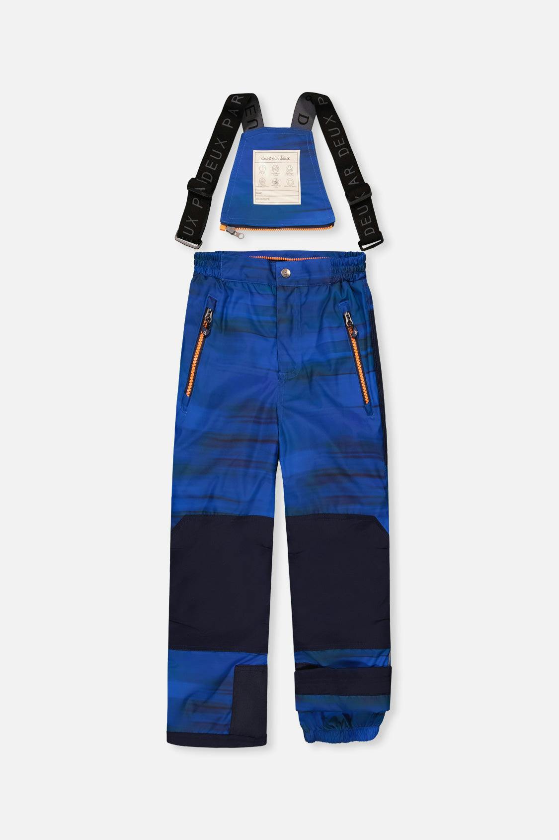 Two Piece Play Snowsuit Navy Blue and Orange with Blue Pants