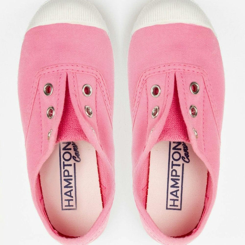 Hampton Canvas Plum Plimsolls in Bonbon Pink