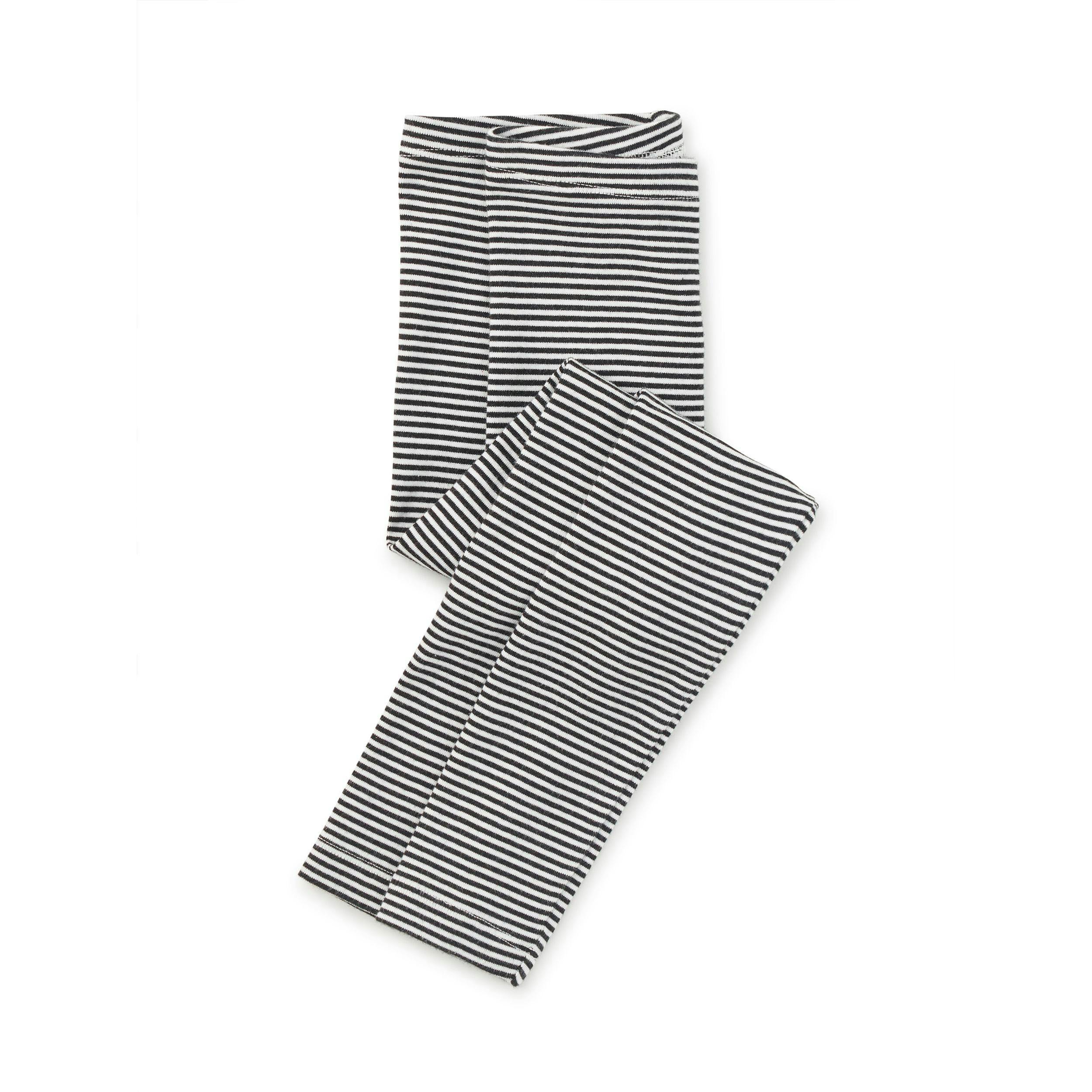Striped Leggings, Jet Black