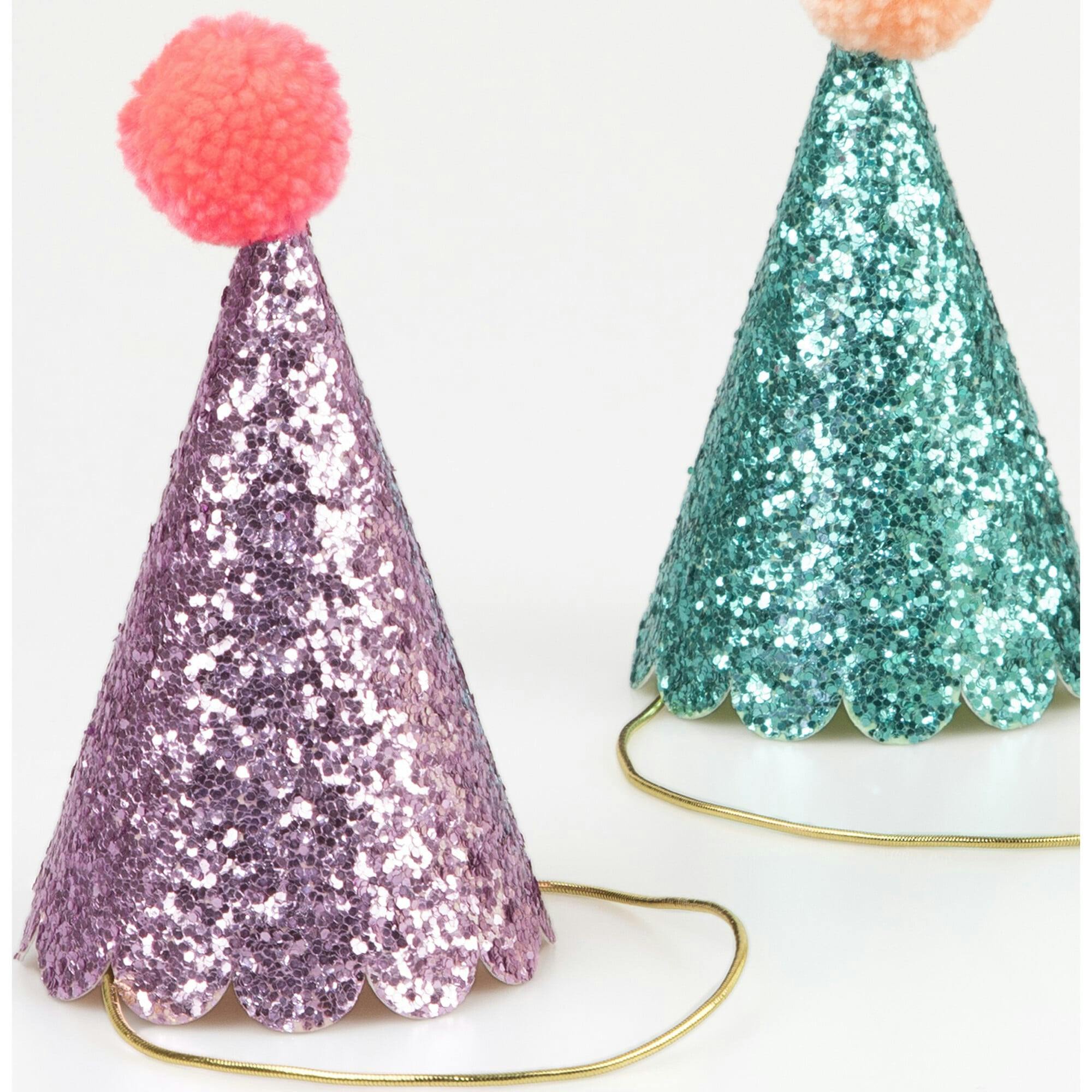 Glitter Mini Party Hats