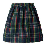 Navy Check Skirt & Blouse Set