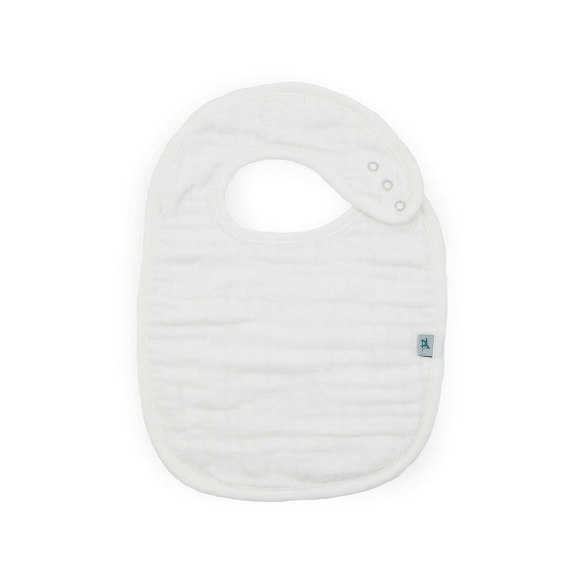 Organic Cotton Muslin Classic Bib 3 Pack - White