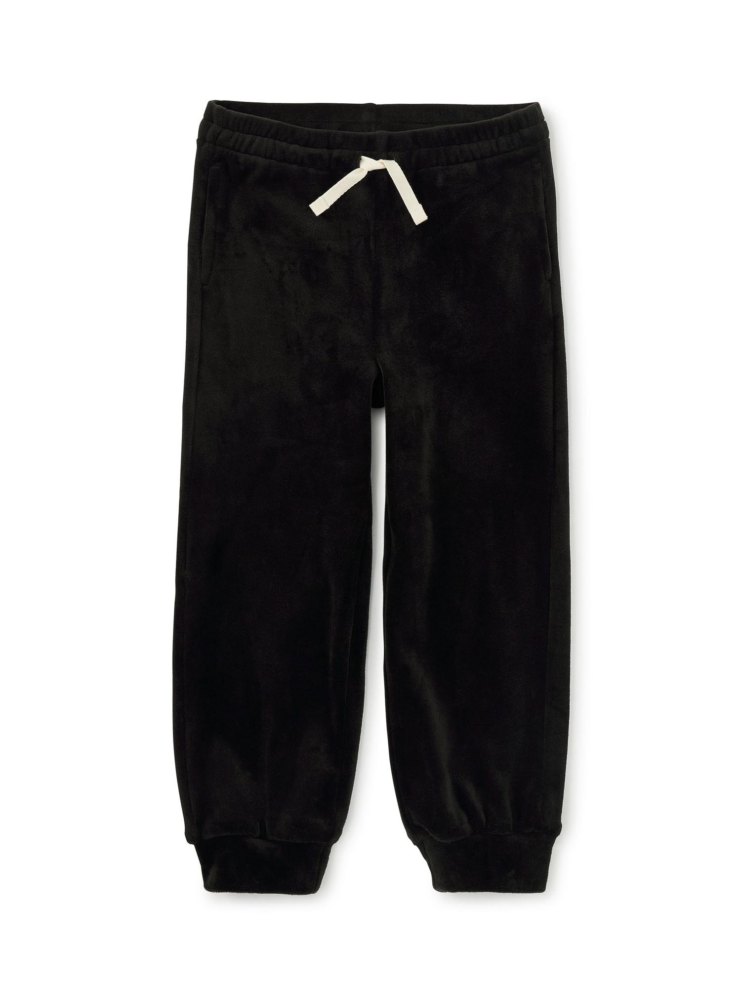 Easy Fit Very Velour Joggers, Jet Black