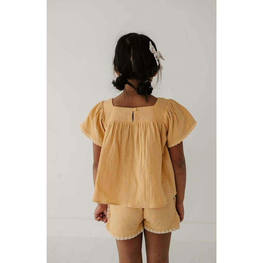 Square Neck Peasant Top