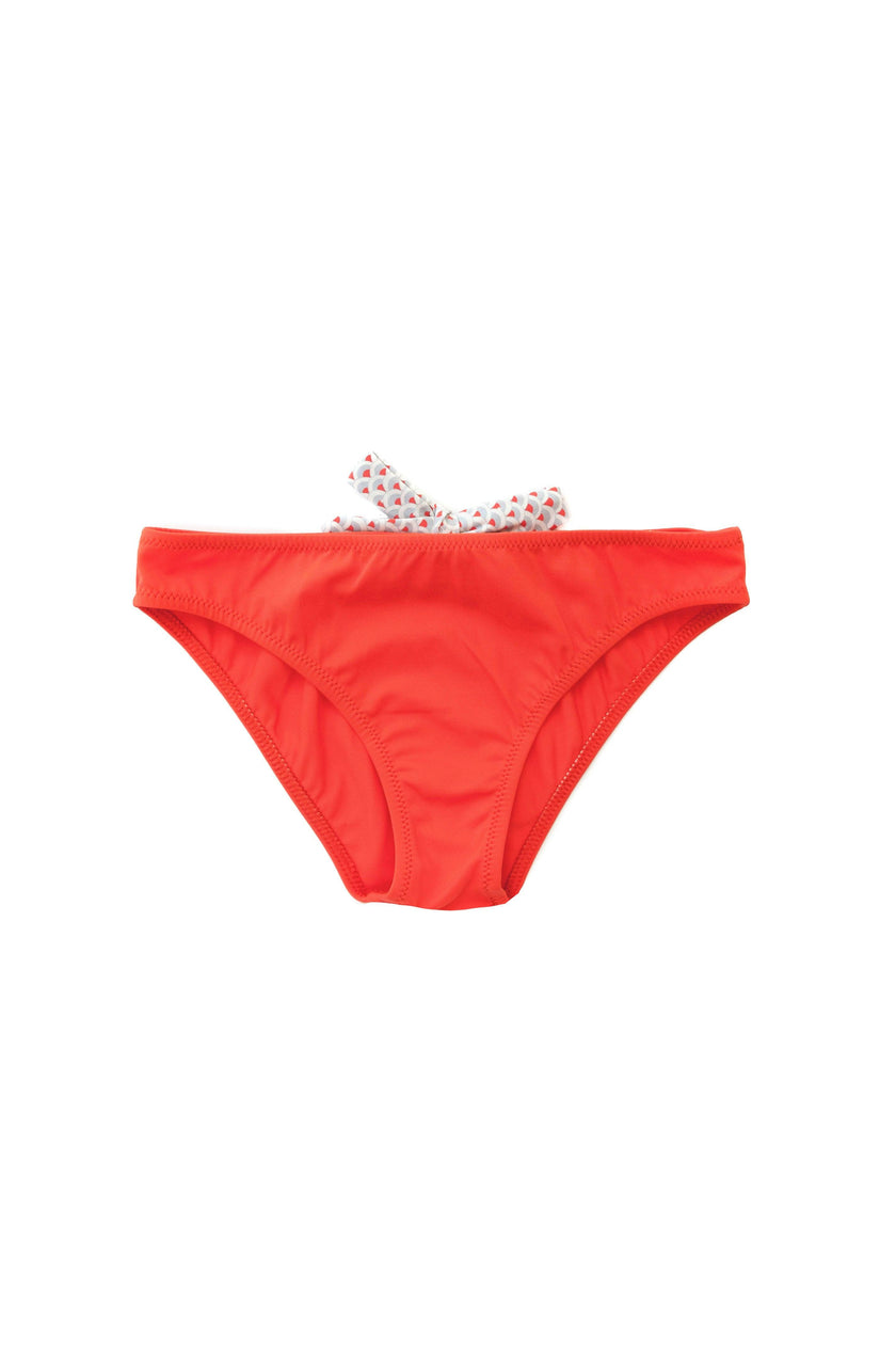 Isabella swim pants in mandarinred and scales print