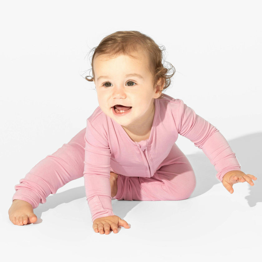 Dusty Rose Bamboo Convertible Footie