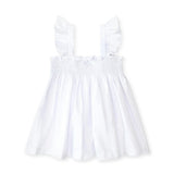 The Harper Set in Classic White with Rainbow Smocking