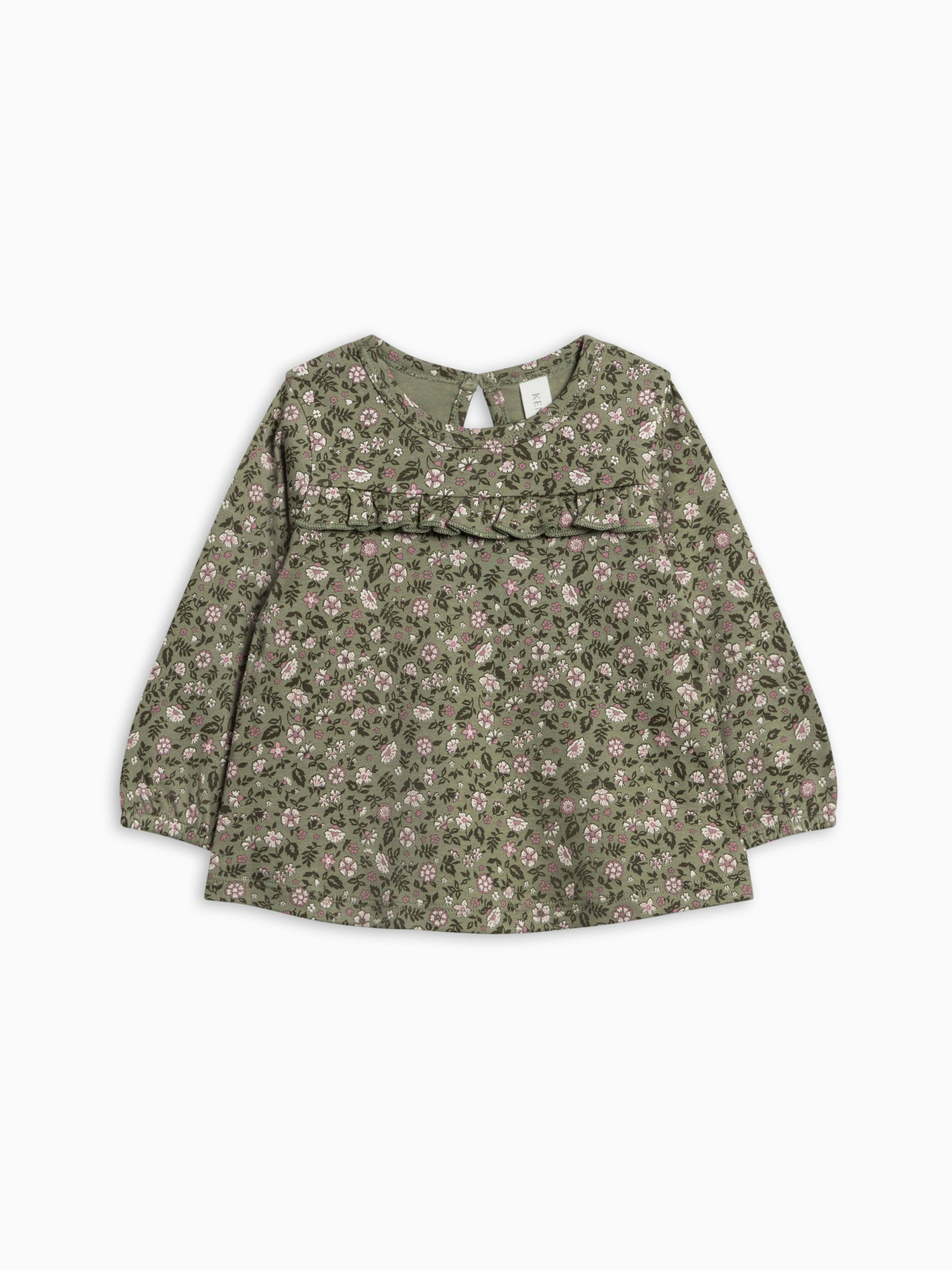 Sorren Ruffle Long Sleeve Top - Kelsey Floral