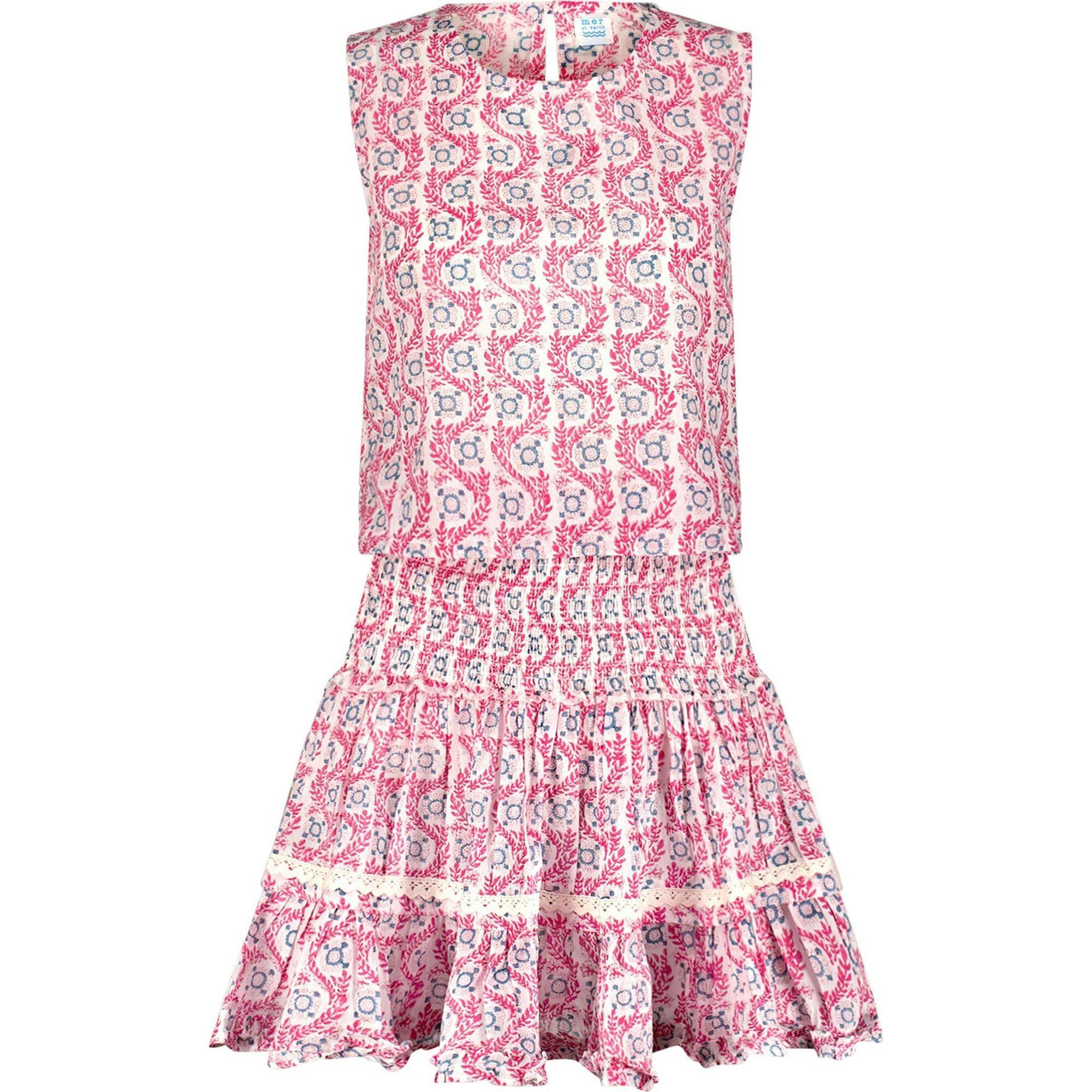 Maribel Women's Top and Skirt Set Jaipur Bloom, Pink