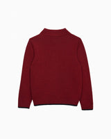 Calum Half-Zip Sweater in Red