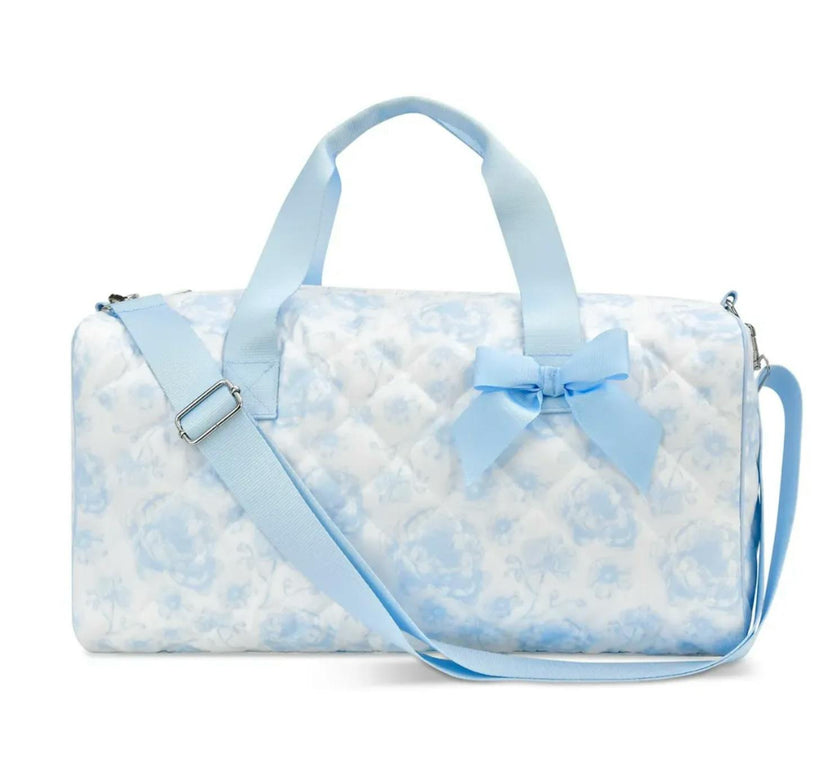 Beautiful Blue Toile Duffel Bag