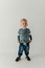 Boys Crewneck Long Sleeve Sweatshirt in Excavator