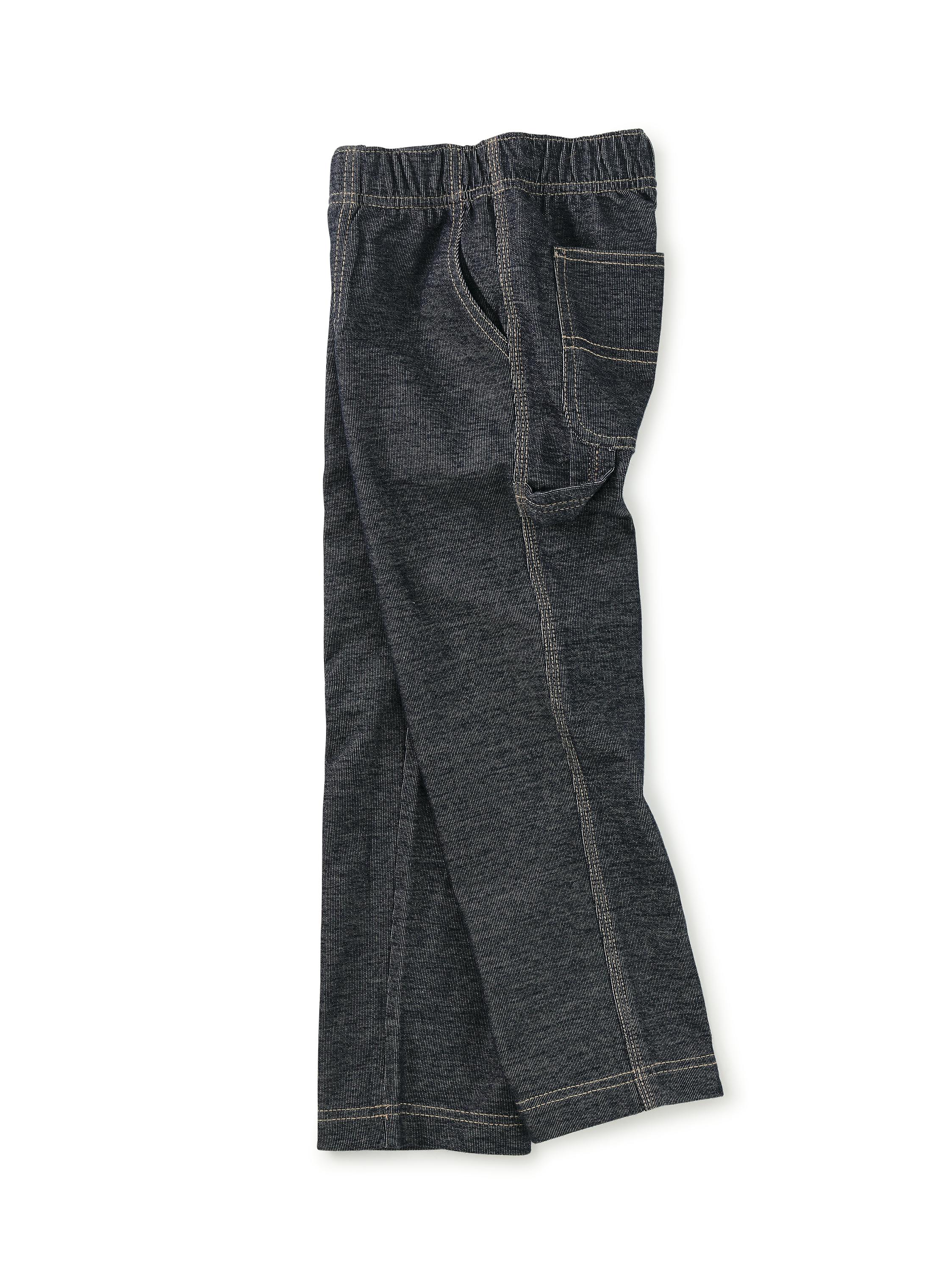 Denim-Like Carpenter Pants, Indigo