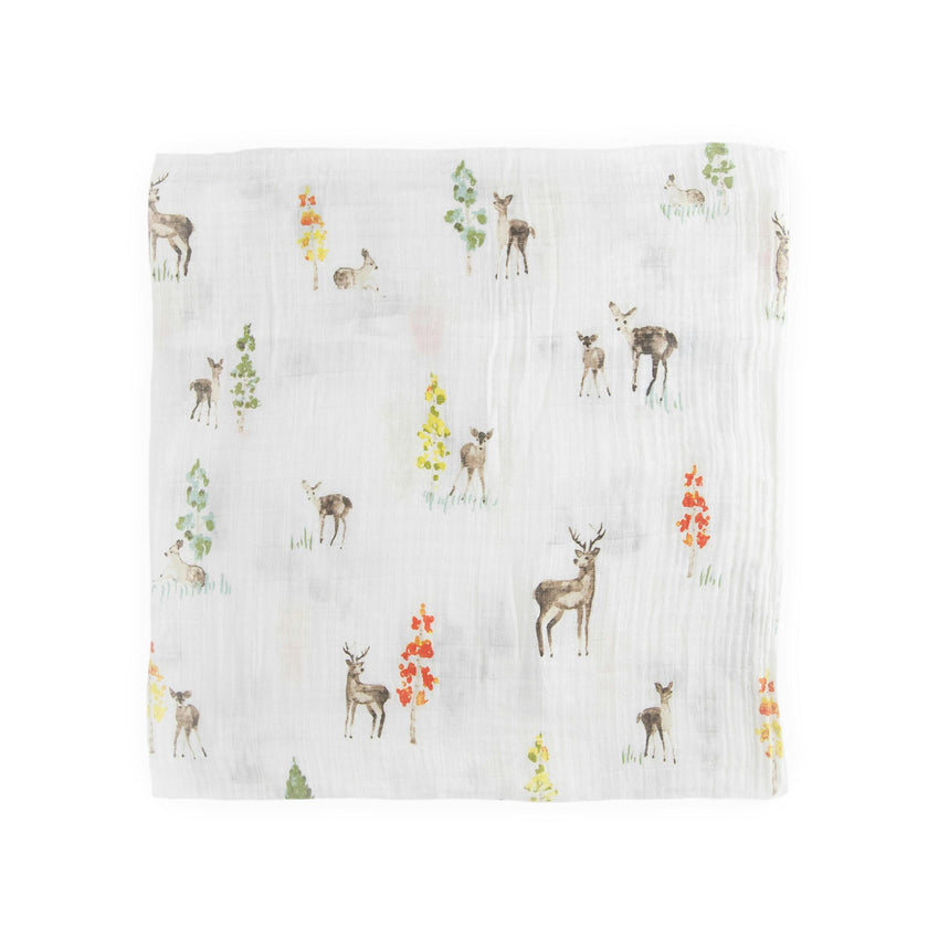 Cotton Muslin Swaddle Blanket 3 Pack - Oh Deer 2