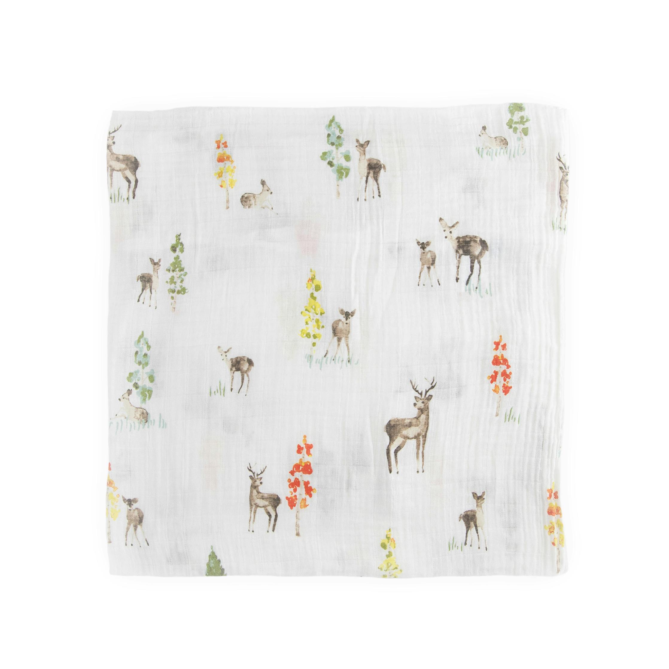 Cotton Muslin Swaddle Blanket 3 Pack - Oh Deer 2