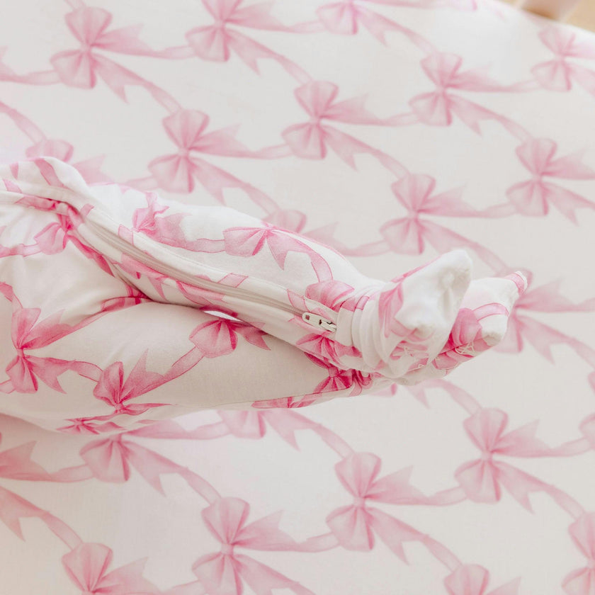 Bamboo Convertible Zip-Up Footie Pajama - Bow My Gosh