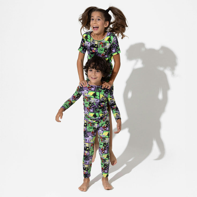 Batman Baddies Bamboo Kids Pajama Short Set