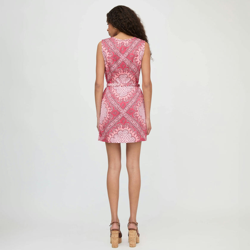 The Viola Dress - Berry Paisley Scarf