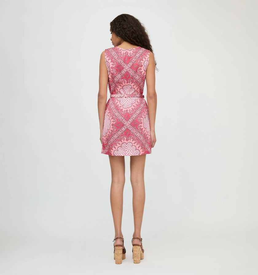 The Viola Dress - Berry Paisley Scarf