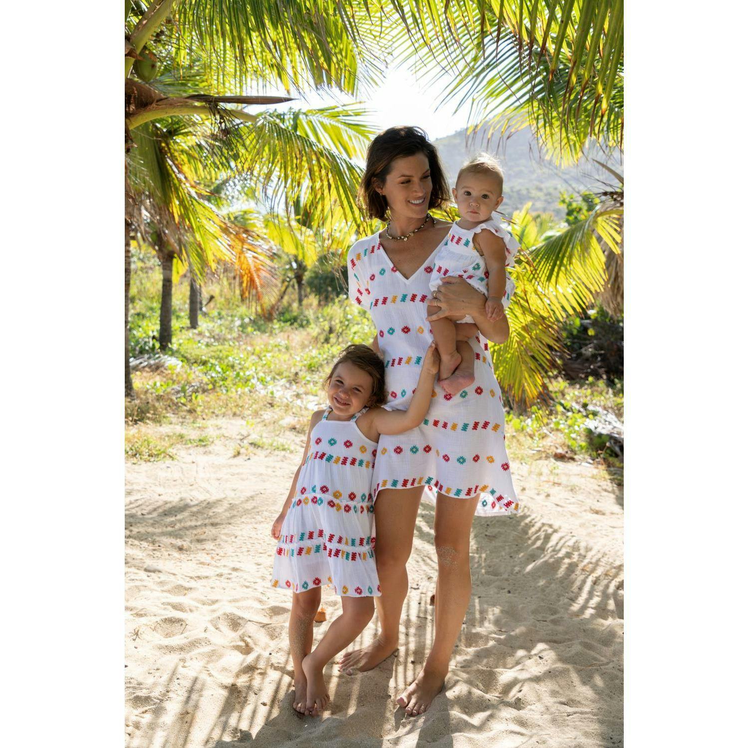 Women's Capucine Mini Caftan Embroidered Dress