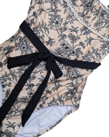 Girls One Shoulder One Piece – Ruffle Trim & Belt (Eden)