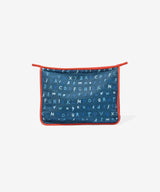 Large Zip Bag, Denim ABC's