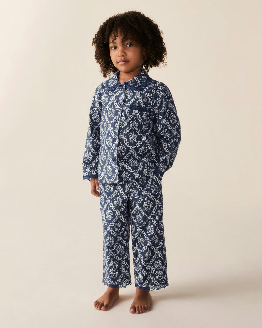 Kid's Twill Grace Pajama Set in Innkeeper Trellis