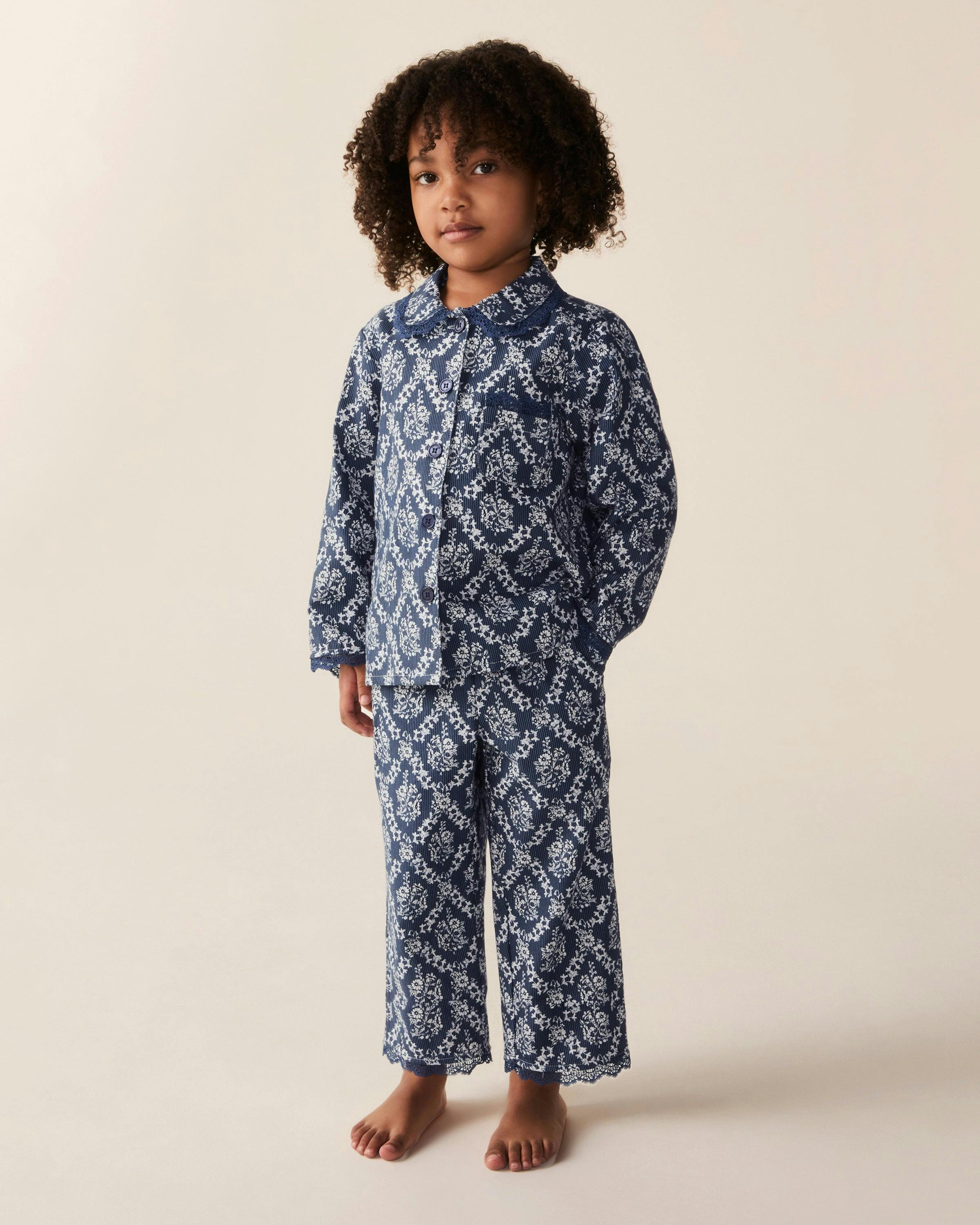 Kid's Twill Grace Pajama Set in Innkeeper Trellis