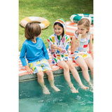 Recycled Cotton Checkered Cropped Kid Short