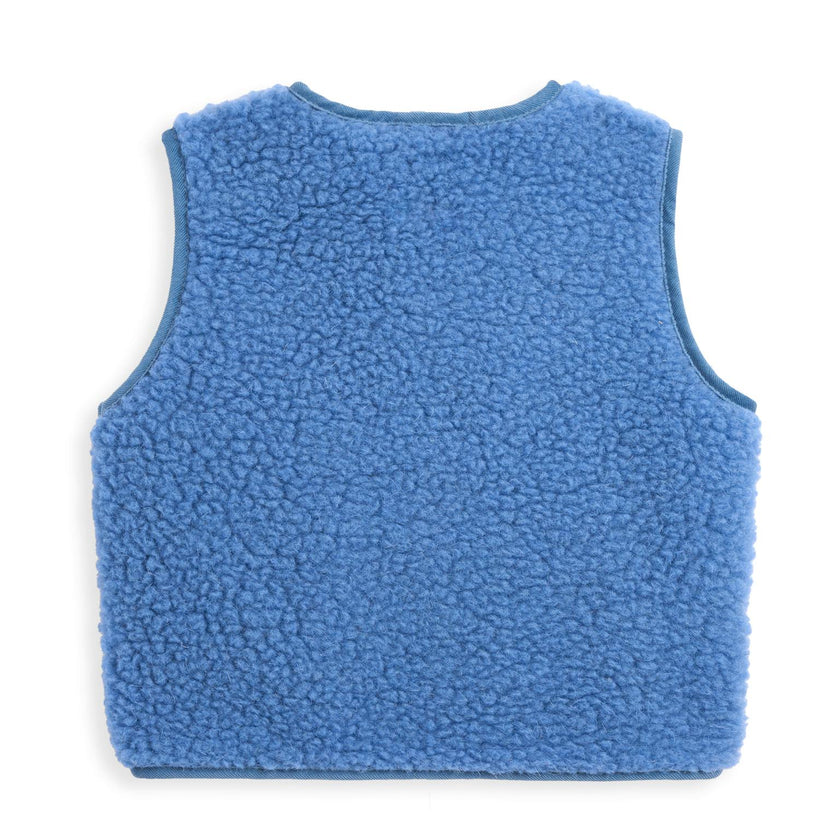 children's merino wool vest - ice blue