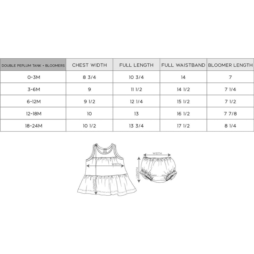 Double Peplum Tank Set Patriotic Ribbon