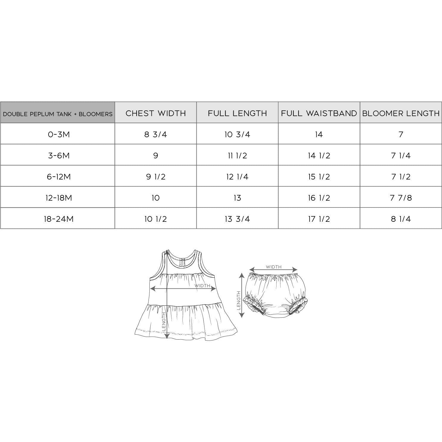 Double Peplum Tank Set Patriotic Ribbon