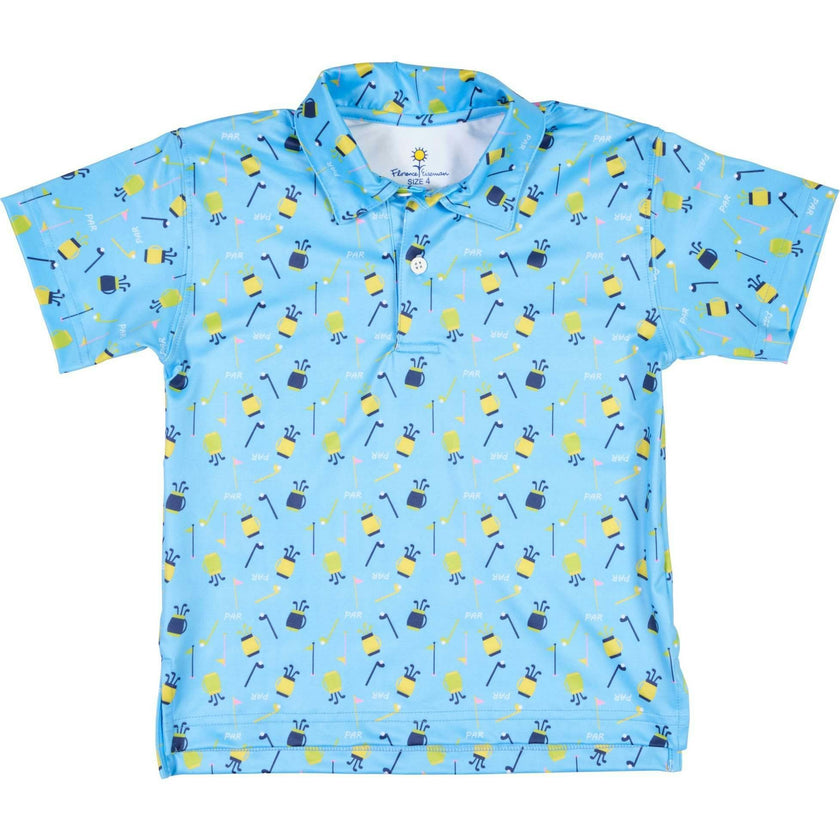 Golf Print Performance Knit Polo