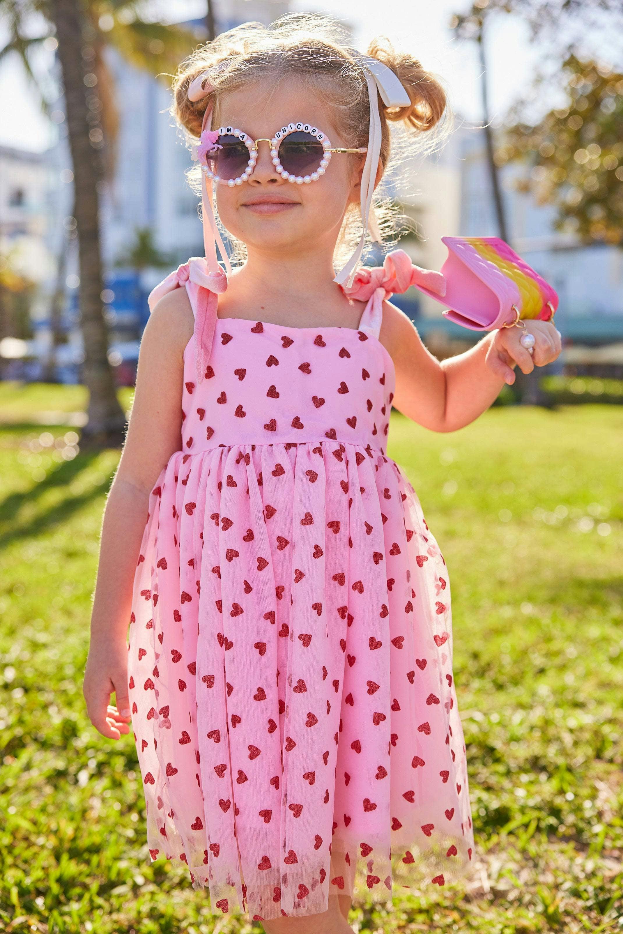 Women's Pink Hearts Tank Dress