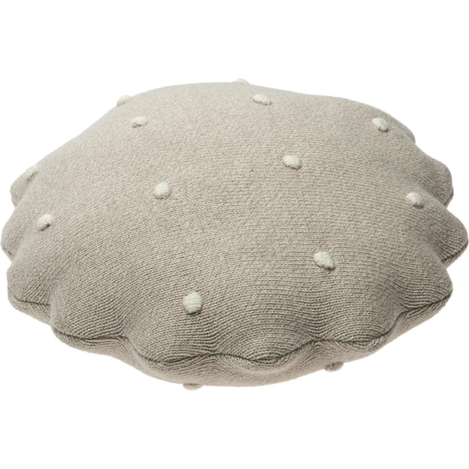 Round Knitted Biscuit Cushion