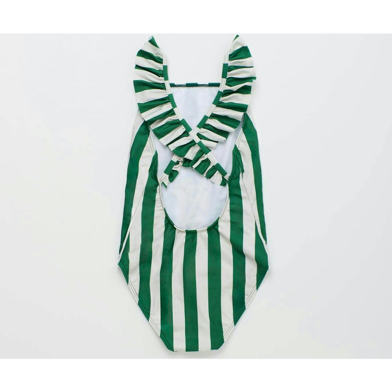 UVAS STRIPED SWIMSUIT GREEN