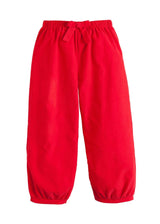 Banded Bow Pants - Red Corduroy