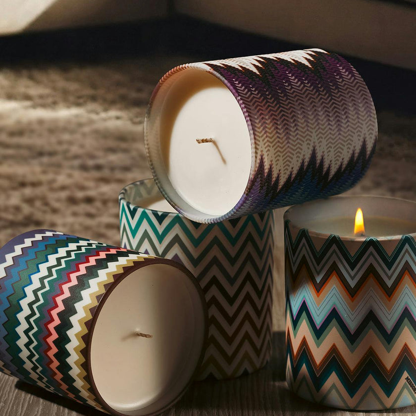 Scented Candle MICRO ZIG ZAG 220gr  diam. 3.3", H 3.5"