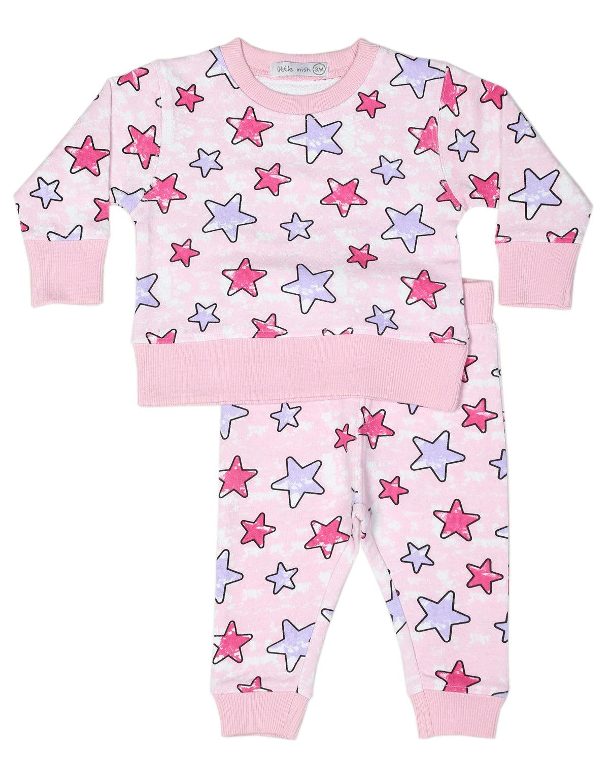 Baby Tie Dye Stars Set - Pink
