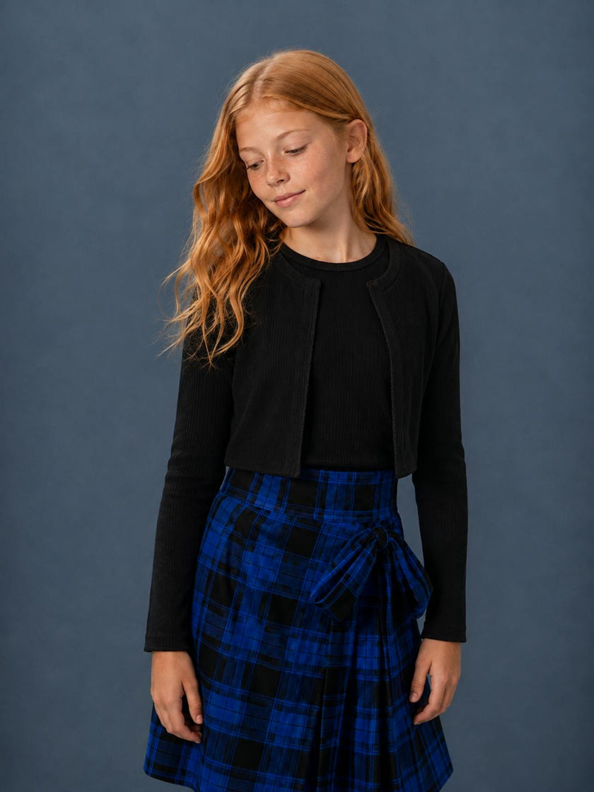 Crop Cardigan and Shell Set_Black