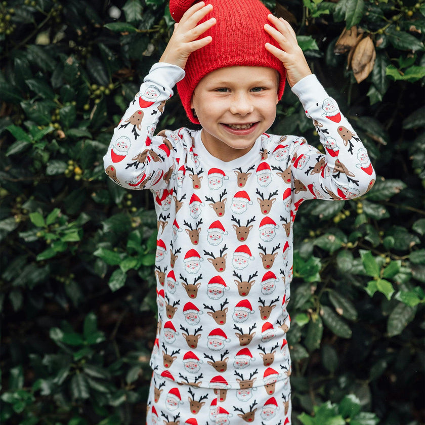 The Organic Long Sleeve Pajama Set [Santas Squad]