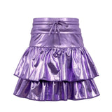 Metallic Ruffle Skort