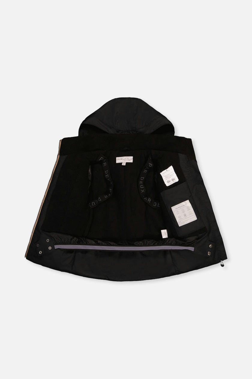 Two Piece Play Snowsuit Black And Beige