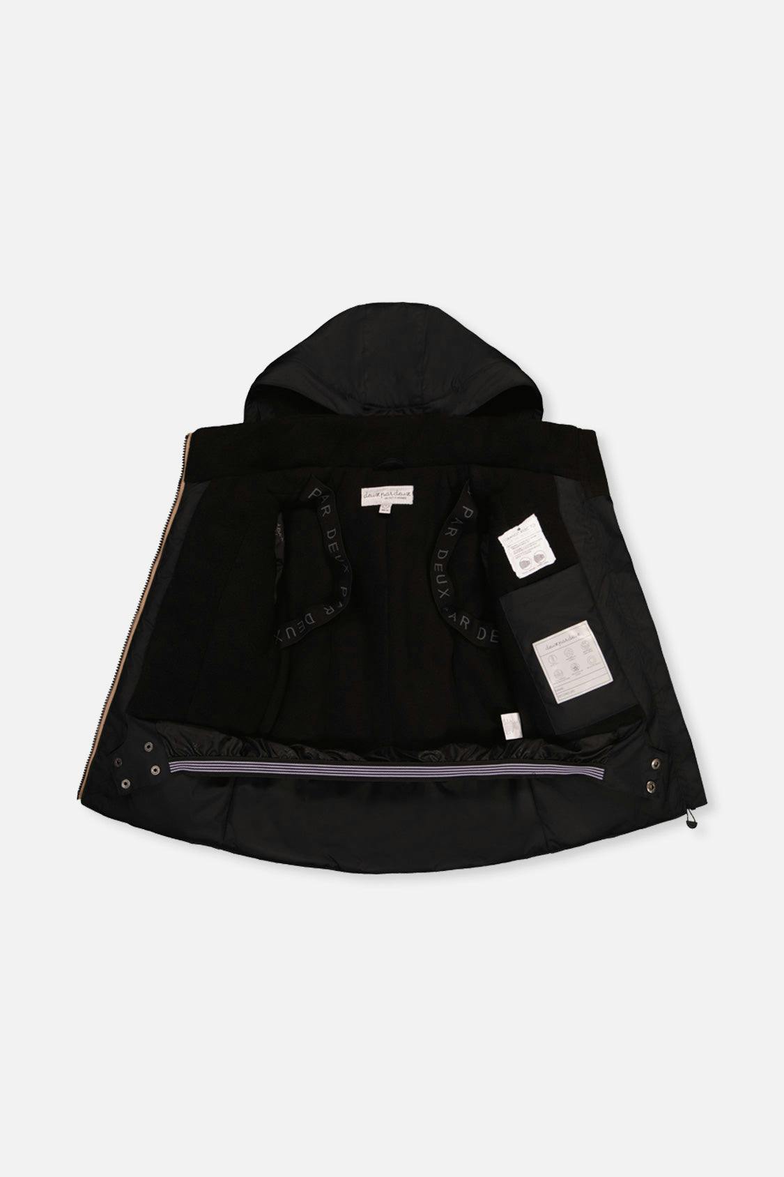Two Piece Play Snowsuit Black And Beige